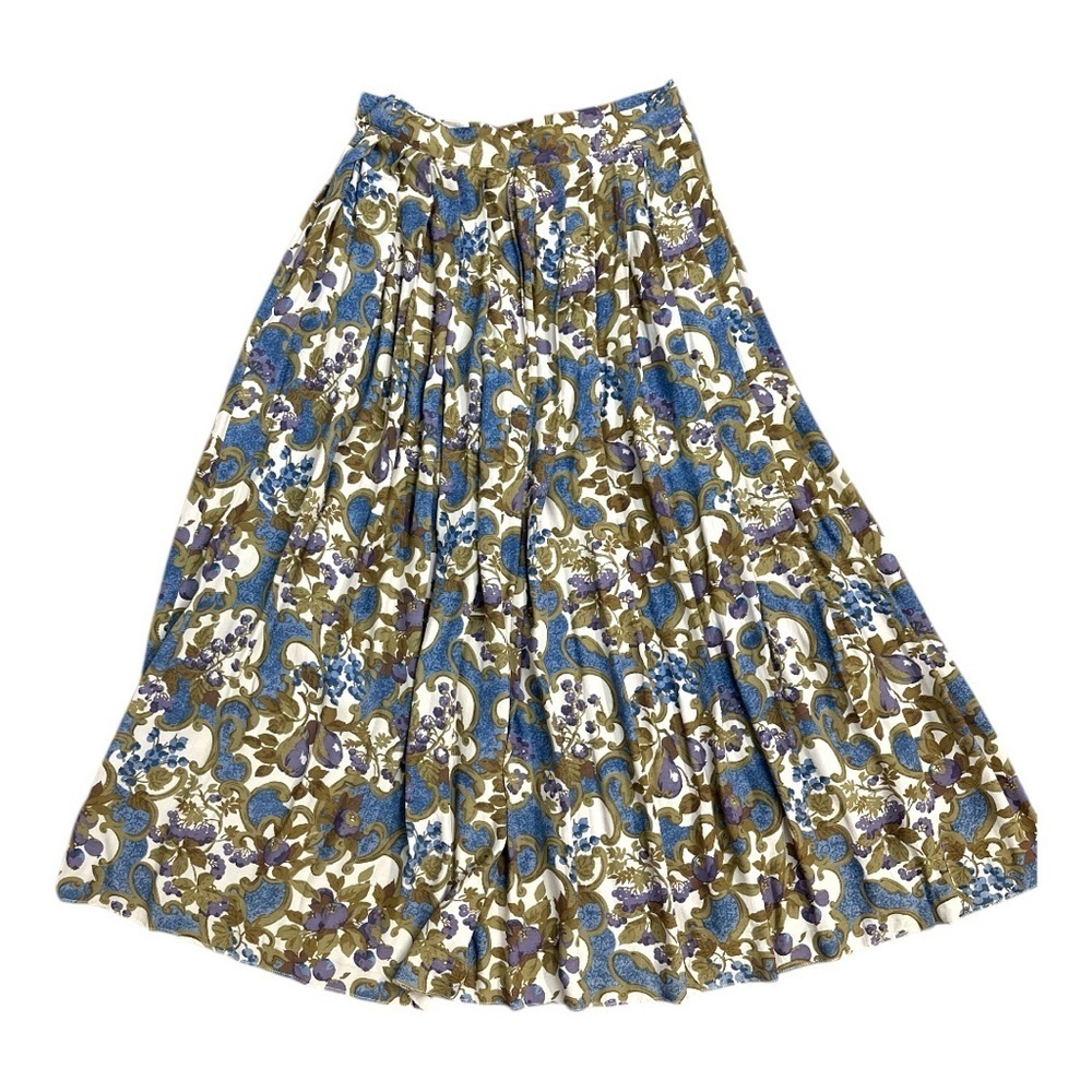 Vintage Laura Ashley Pleated Midi Skirt Sz 8